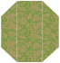 Renaissance Green Gate Fold Invitation Style F (3 7/8 x 9) - 10/Pk