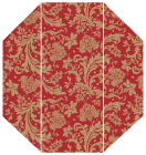 Renaissance Red Gate Fold Invitation Style F (3 7/8 x 9) - 10/Pk