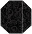 Nature Black Gate Fold Invitation Style F (3 7/8 x 9) - 10/Pk