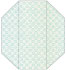 Rococo Aqua Gate Fold Invitation Style F (3 7/8 x 9) - 10/Pk