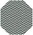 Chevron B&W Gate Fold Invitation Style F (3 7/8 x 9) - 10/Pk