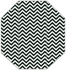 Chevron Black Gate Fold Invitation Style F (3 7/8 x 9) - 10/Pk