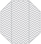 Chevron Pewter Gate Fold Invitation Style F (3 7/8 x 9) - 10/Pk