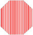 Stripe Rouge Gate Fold Invitation Style F (3 7/8 x 9) - 10/Pk