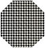 Houndstooth Black & White Gate Fold Invitation Style F (3 7/8 x 9) - 10/Pk