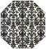 Victoria Black & White Gate Fold Invitation Style F (3 7/8 x 9) - 10/Pk