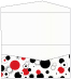 Disco Black-Red Pocket Invitation Style A4 (4 x 9) 10/Pk
