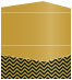 Chevron Noir Pocket Invitation Style A4 (4 x 9) 10/Pk