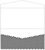 Chevron B&W Pocket Invitation Style A4 (4 x 9) 10/Pk