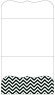 Chevron B&W Pocket Invitation Style A9 (5 1/4 x 7 1/4) - 10/Pk