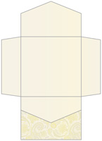 Paisley Yellow Pocket Invitation Style B2 (6 1/4 x 6 1/4) - 10/Pk