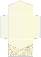 Rose Antique Pocket Invitation Style B2 (6 1/4 x 6 1/4) - 10/Pk