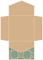 Morocco Teal Pocket Invitation Style B2 (6 1/4 x 6 1/4) - 10/Pk