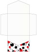 Disco Black-Red Pocket Invitation Style B2 (6 1/4 x 6 1/4) - 10/Pk