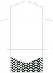 Chevron B&W Pocket Invitation Style B2 (6 1/4 x 6 1/4) - 10/Pk