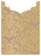 Floral Bronze Jacket Invitation (3 3/4 x 5 1/8) - 10/Pk