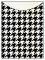 Houndstooth Black & White Jacket Invitation (3 3/4 x 5 1/8) - 10/Pk