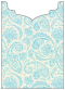 Paisley Aquamarine Jacket Invitation Style B2 (5 1/8 x 7 1/8) - 10/Pk