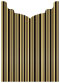 Stripe Black Jacket Invitation Style B2 (5 1/8 x 7 1/8) - 10/Pk