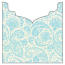 Paisley Aquamarine Jacket Invitation Style B3 (5 5/8 x 5 5/8) - 10/Pk