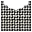 Hounds Tooth Black & White Jacket Invitation Style B3 (5 5/8 x 5 5/8) - 10/Pk
