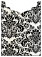 Floral Black Jacket Invitation Style B4 (3 3/4 x 5 1/8) - 10/Pk
