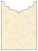 Paisley Gold Jacket Invitation Style B4 (3 3/4 x 5 1/8) - 10/Pk