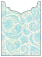 Paisley Aquamarine Jacket Invitation Style B4 (3 3/4 x 5 1/8) - 10/Pk
