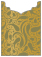 Peacock Antique Gold Jacket Invitation Style B4 (3 3/4 x 5 1/8) - 10/Pk