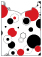 Disco Black-Red Jacket Invitation Style B4 (3 3/4 x 5 1/8) - 10/Pk