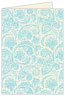 Paisley Aquamarine Landscape Card 4 1/2 x 6 1/4 - 25/Pk