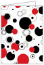 Disco Black-Red Landscape Card 4 1/2 x 6 1/4 - 25/Pk