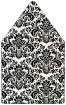 Floral Black 6 x 6 Envelope Liner (for 6 x 6 envelopes) - 25/Pk