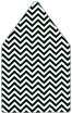 Chevron B&W 6 x 6 Envelope Liner (for 6 x 6 envelopes) - 25/Pk
