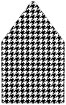 Houndstooth Black & White 6 x 6 Envelope Liner (for 6 x 6 envelopes) - 25/Pk