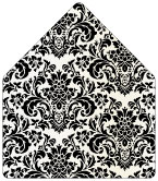 Floral Black A6 Envelope Liner (for A6 envelopes) - 25/Pk