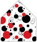 Disco Black-Red A6 Envelope Liner (for A6 envelopes) - 25/Pk