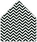 Chevron B&W A6 Envelope Liner (for A6 envelopes) - 25/Pk