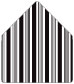 Stripe Black & White A6 Envelope Liner (for A6 envelopes) - 25/Pk