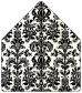 Victoria Black & White A6 Envelope Liner (for A6 envelopes) - 25/Pk