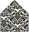Floral Black 4 Bar Envelope Liner (for 4BAR envelopes) - 25/Pk