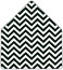 Chevron B&W 4 Bar Envelope Liner (for 4BAR envelopes) - 25/Pk