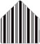 Stripe Black & White 4 Bar Envelope Liner (for 4BAR envelopes) - 25/Pk