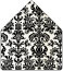 Victoria Black & White 4 Bar Envelope Liner (for 4BAR envelopes) - 25/Pk