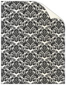 Floral Black Text 8 1/2 x 11 - 25/Pk