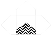 Chevron Black Pochette Style A5 (5 1/2 x 5 1/2) - 10/Pk