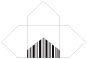 Stripe Black & White Pochette Style A5 (5 1/2 x 5 1/2) - 10/Pk