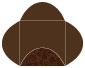Paisley Chocolate Pochette Style B4 (5 7/8 x 5 7/8) - 10/Pk