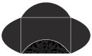 Peacock Black Pochette Style B4 (5 7/8 x 5 7/8) - 10/Pk