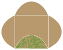 Renaissance Green Pochette Style B4 (5 7/8 x 5 7/8) - 10/Pk
